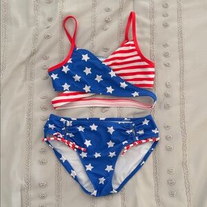art class Red, White, and Blue Kids Bikini